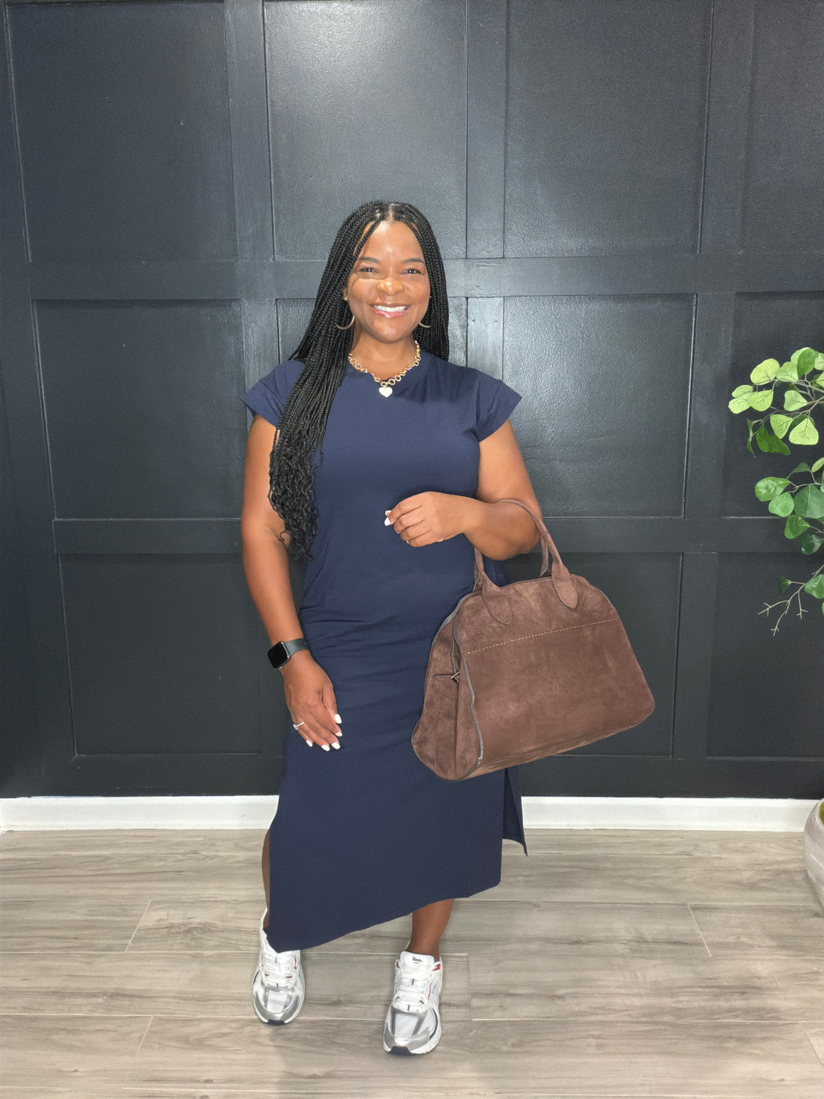 Navy Midi Dress