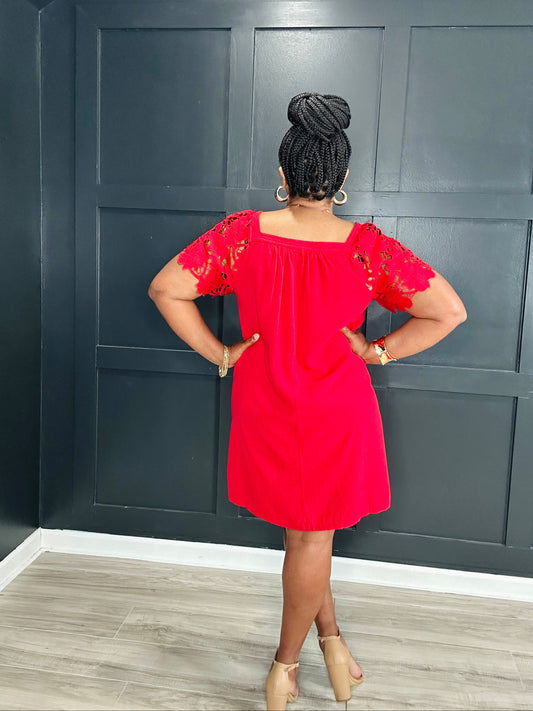 Red Linen Dress | Final Sale