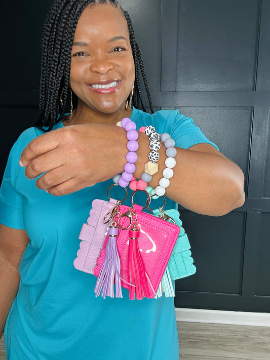 Beaded Keychain Wallet