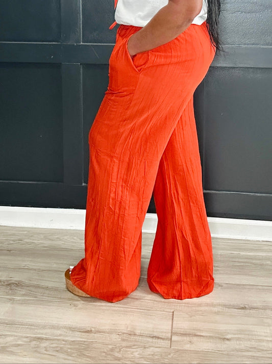 Burnt Red Everyday Pants | Final Sale