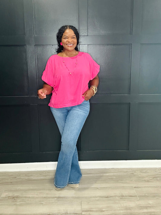 Comfy Cool Top | Fuchsia