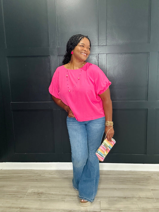 Comfy Cool Top | Fuchsia