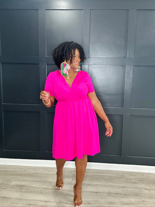 Pretty Dress | Neon Hot Pink