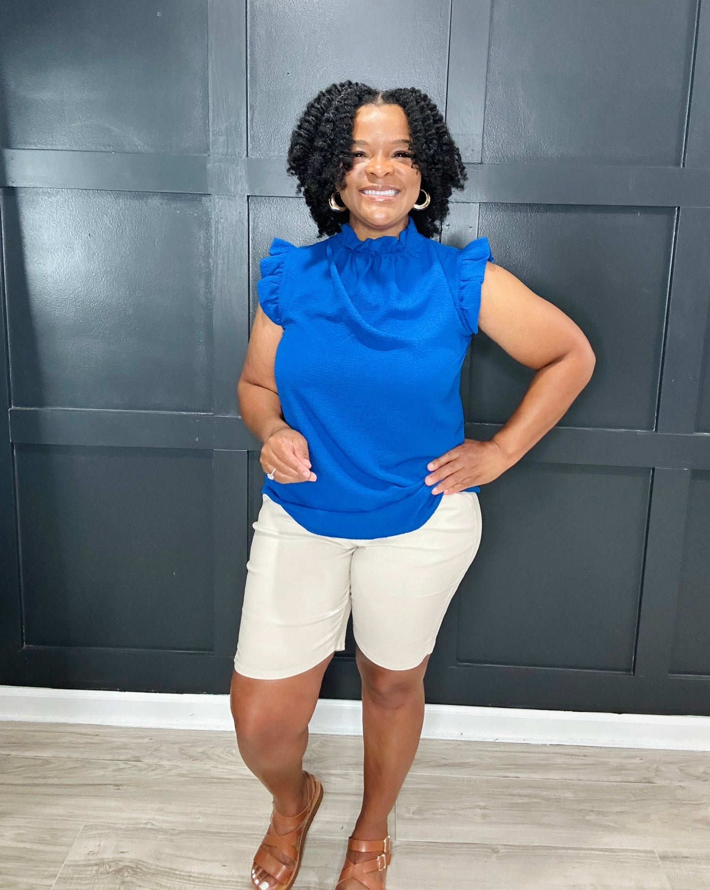 Flutter Top | Classic Blue