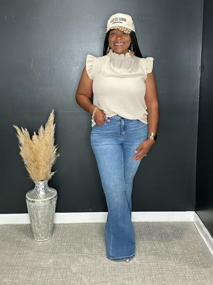Flutter Top | Sand Beige