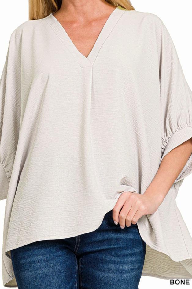 Puff Sleeve Top | Bone