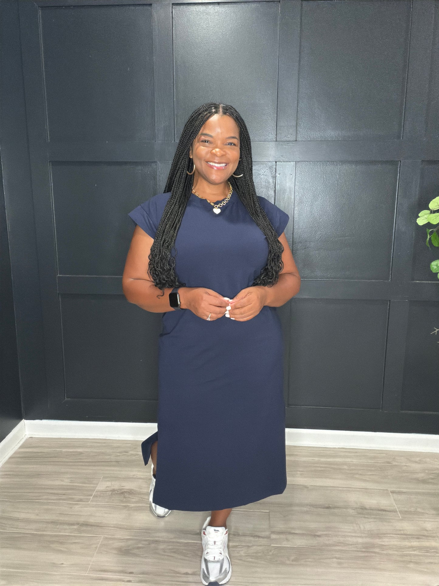 Navy Midi Dress