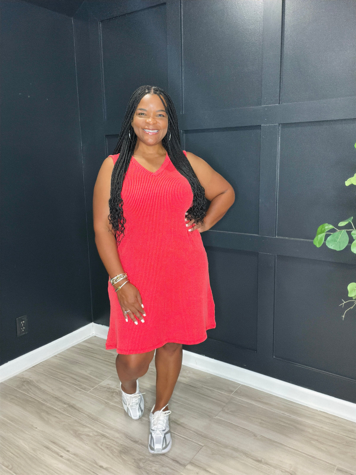 Ruby Ribbed Sleeveless Dress