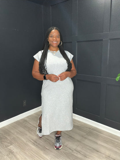Grey Midi Dress