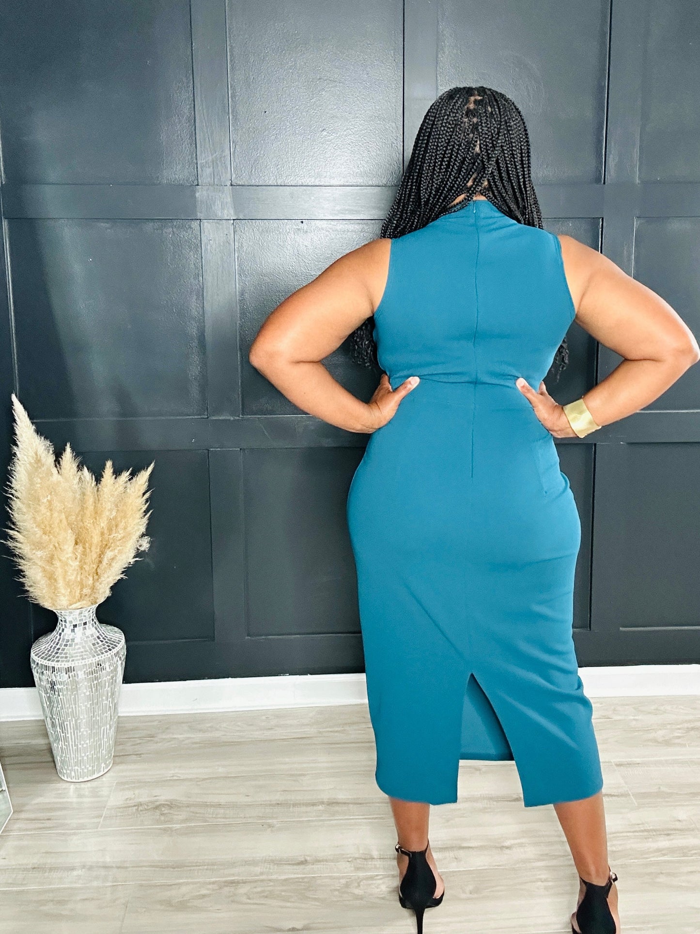 Classic Midi Dress | Teal