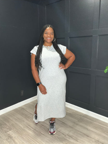 Grey Midi Dress