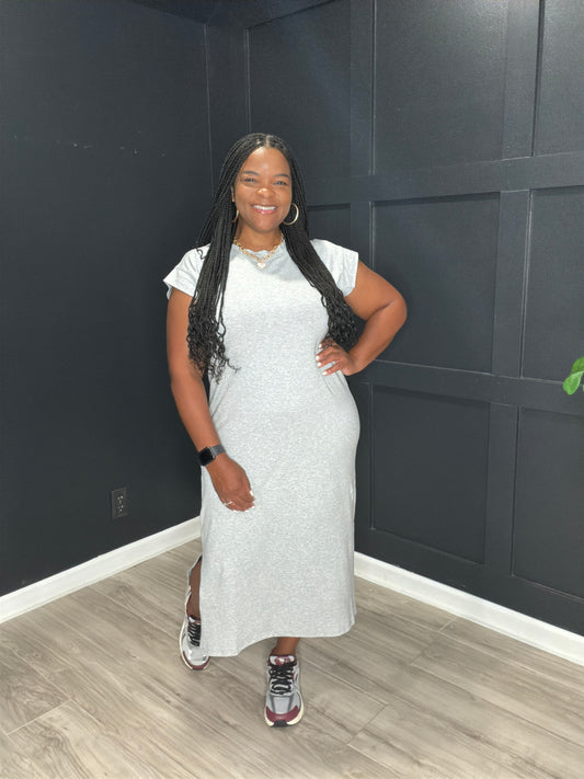 Grey Midi Dress