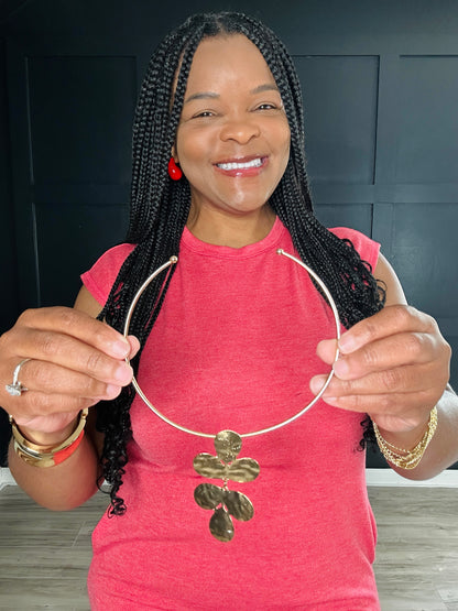 Flower Necklace | Gold