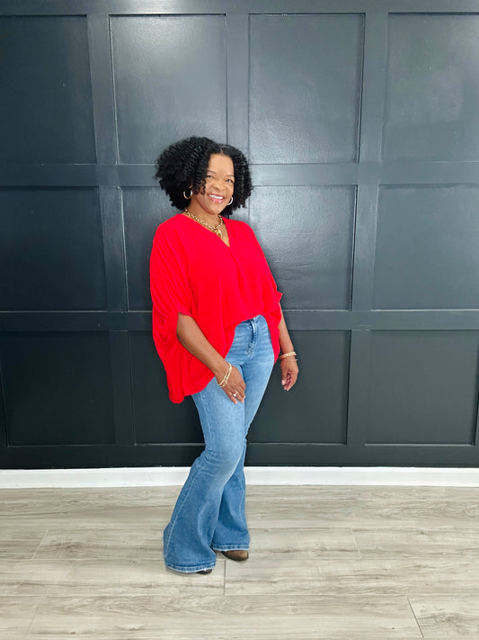 Puff Sleeve Top | Ruby Small-3X