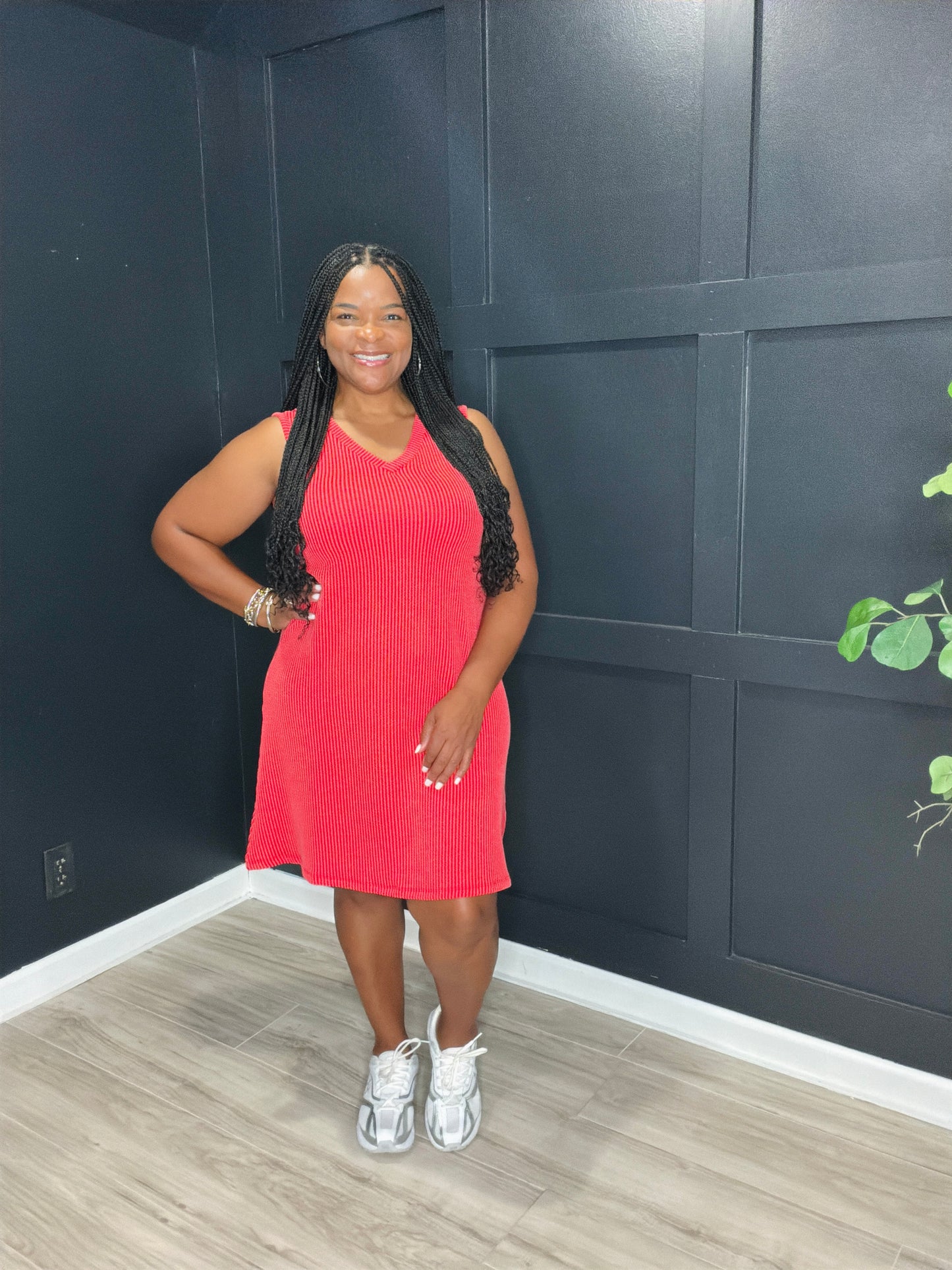 Ruby Ribbed Sleeveless Dress