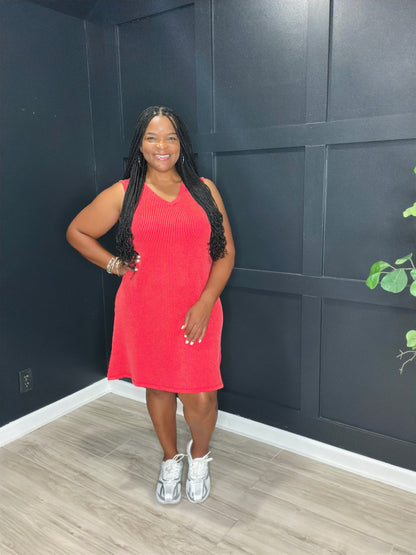 Ruby Ribbed Sleeveless Dress