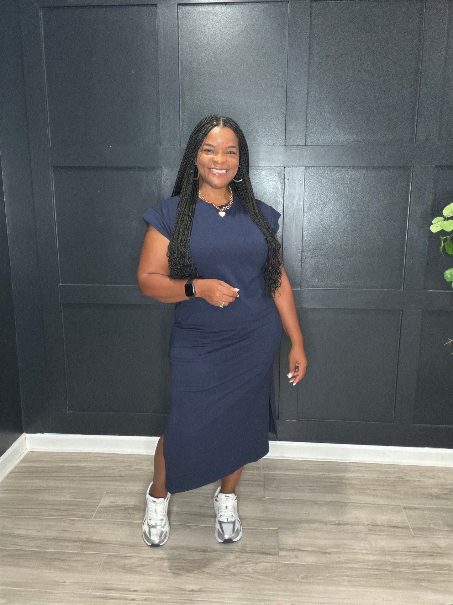 Navy Midi Dress