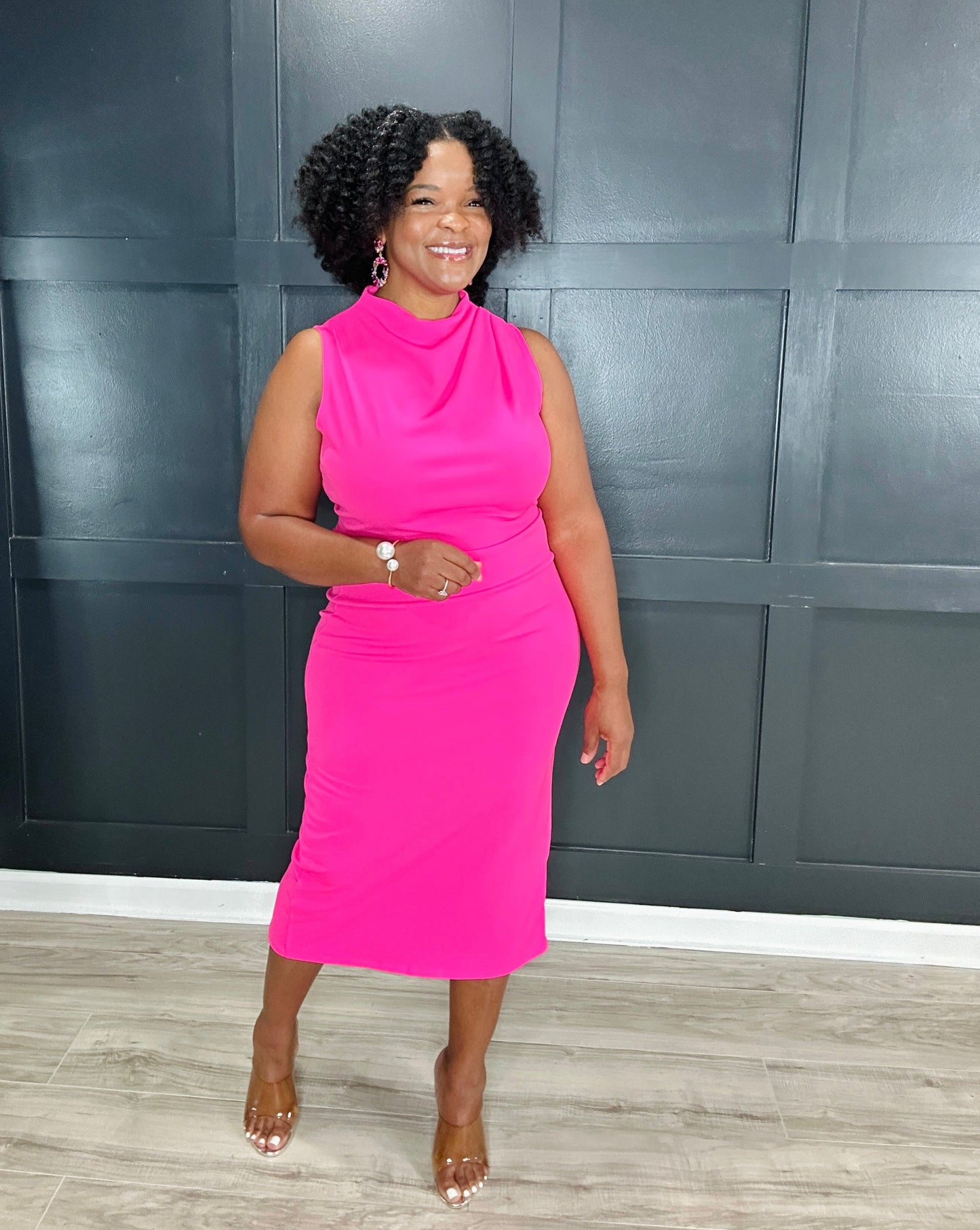 Classic Midi Dress | Fuchsia | Final Sale Blissful Lifestyle Boutique Classic Midi Dress | Fuchsia | Final Sale Blissful Lifestyle Boutique