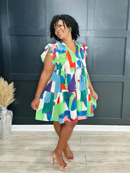 {Reg & Plus} Paint The Room Dress