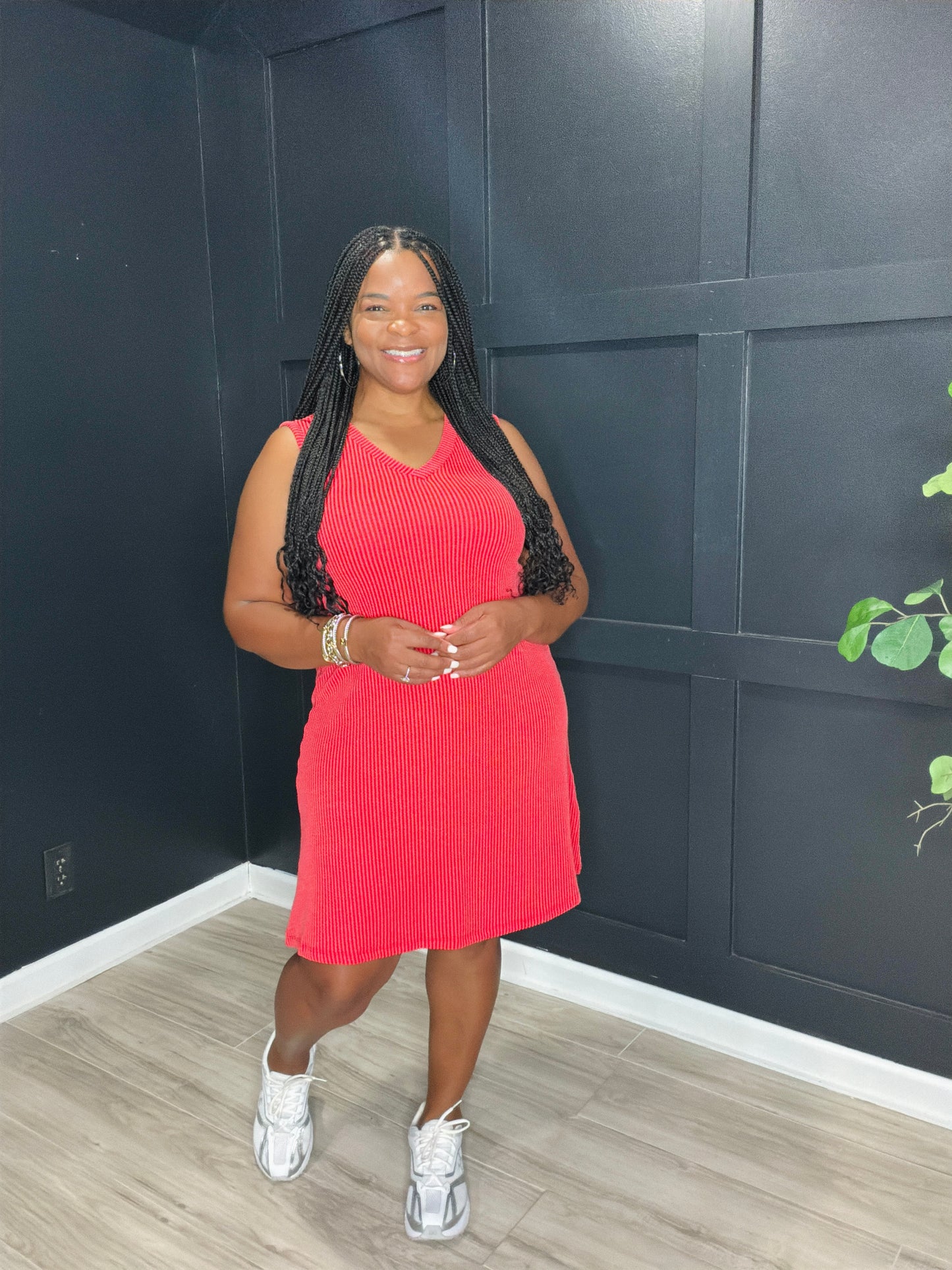 Ruby Ribbed Sleeveless Dress