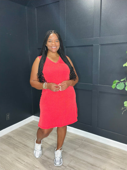 Ruby Ribbed Sleeveless Dress