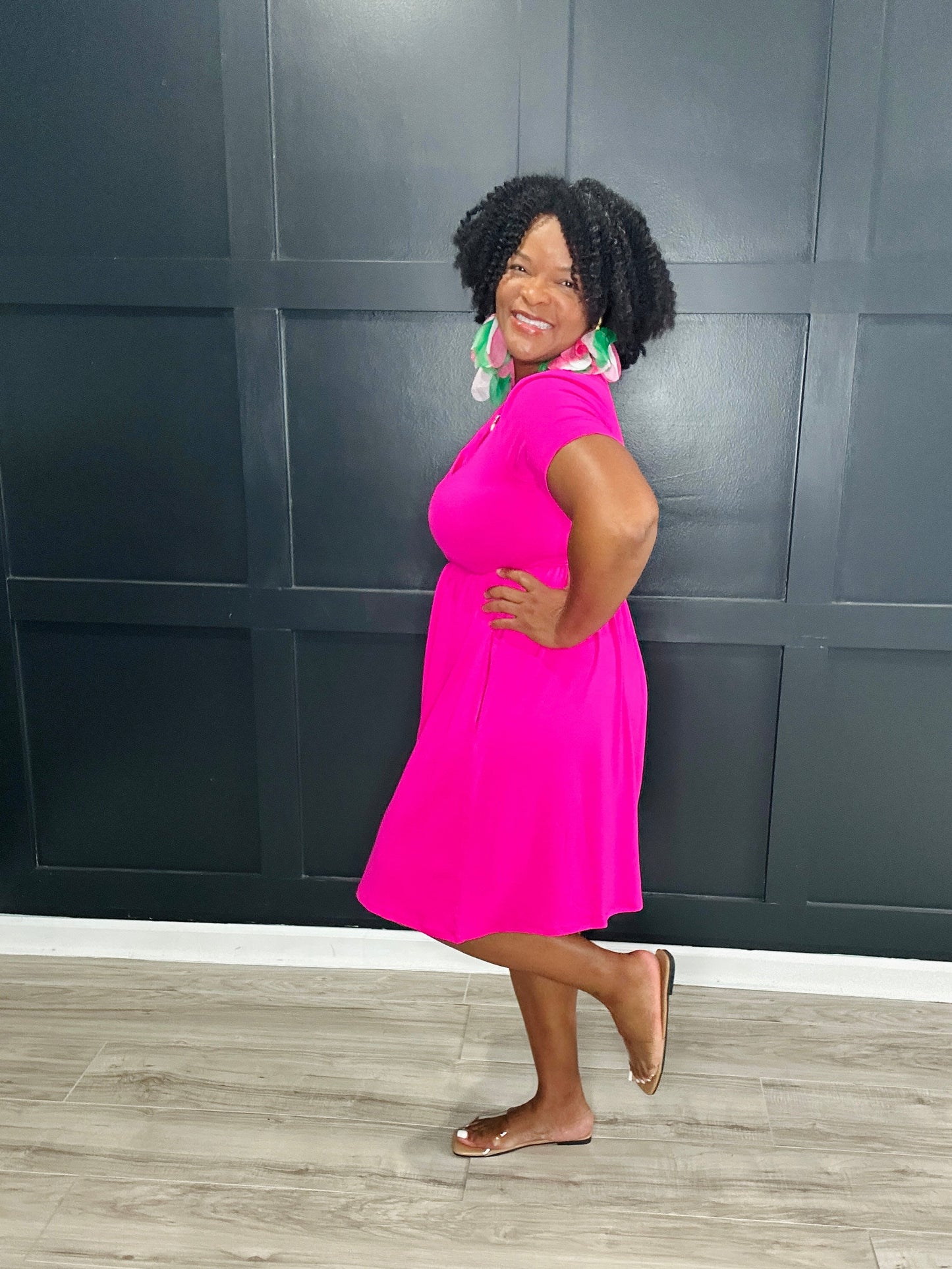 Pretty Dress | Neon Hot Pink