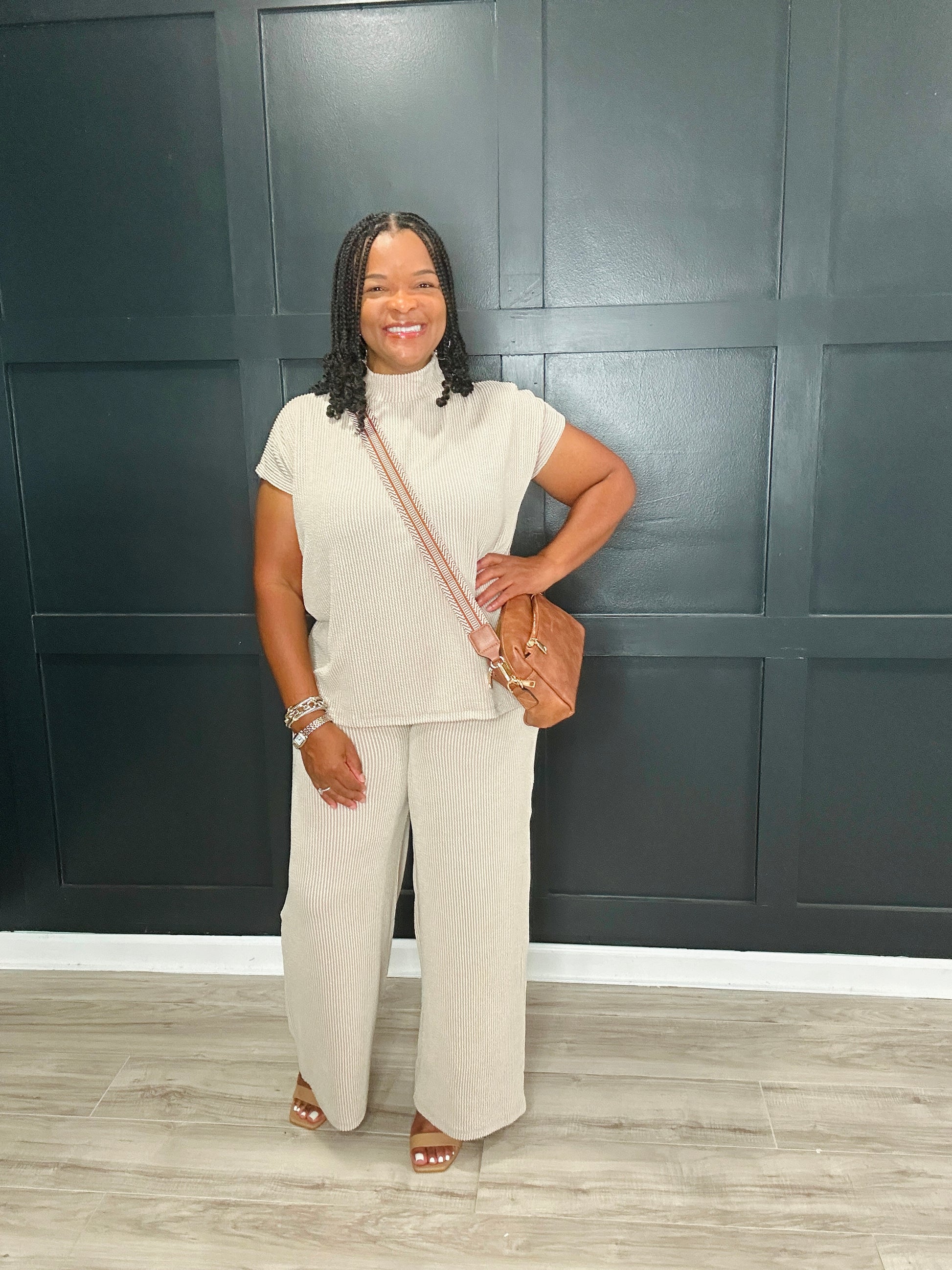 ribbed two piece set women boutique