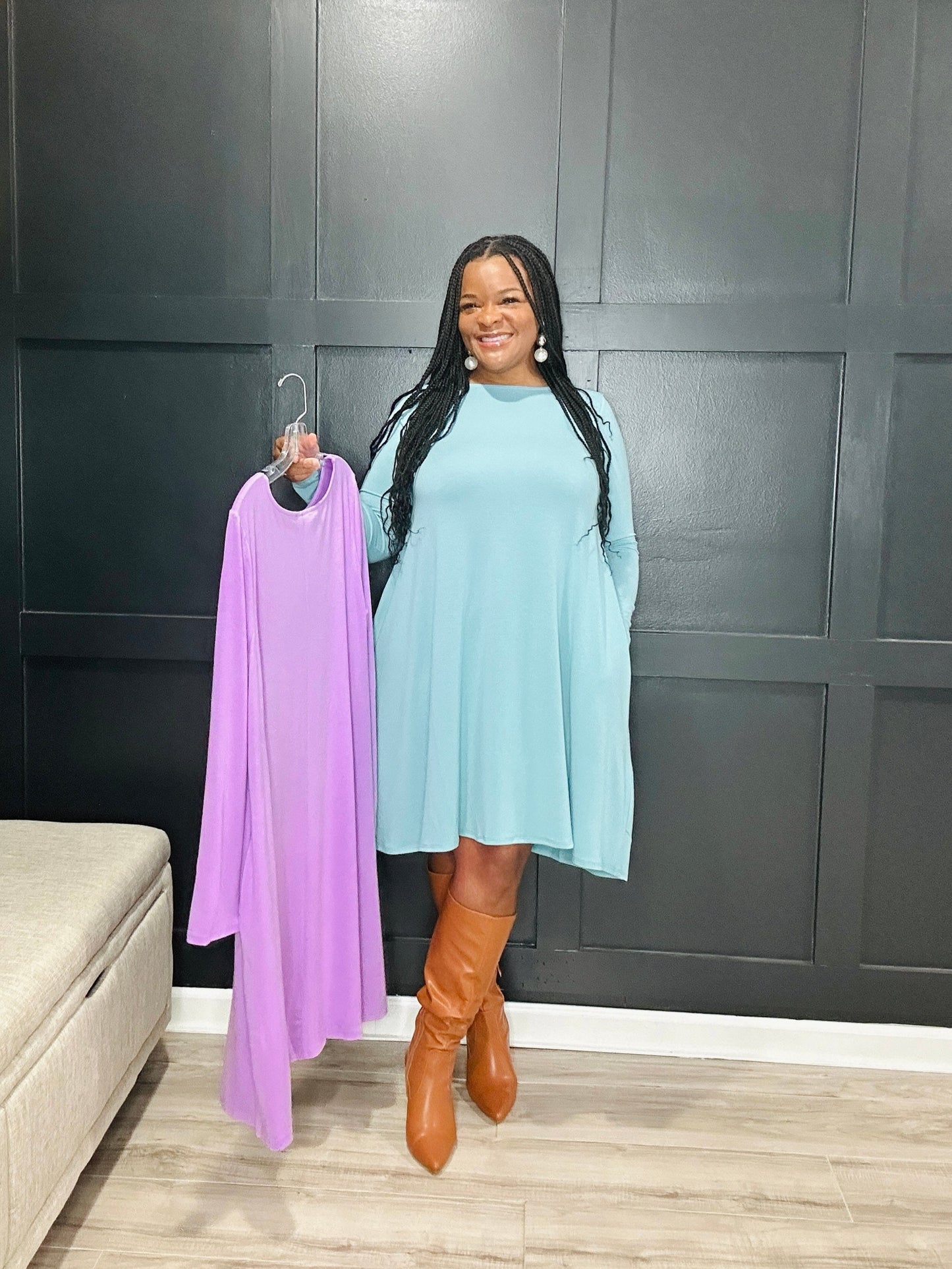 Flared Dress | 2 Colors | Reg & Plus