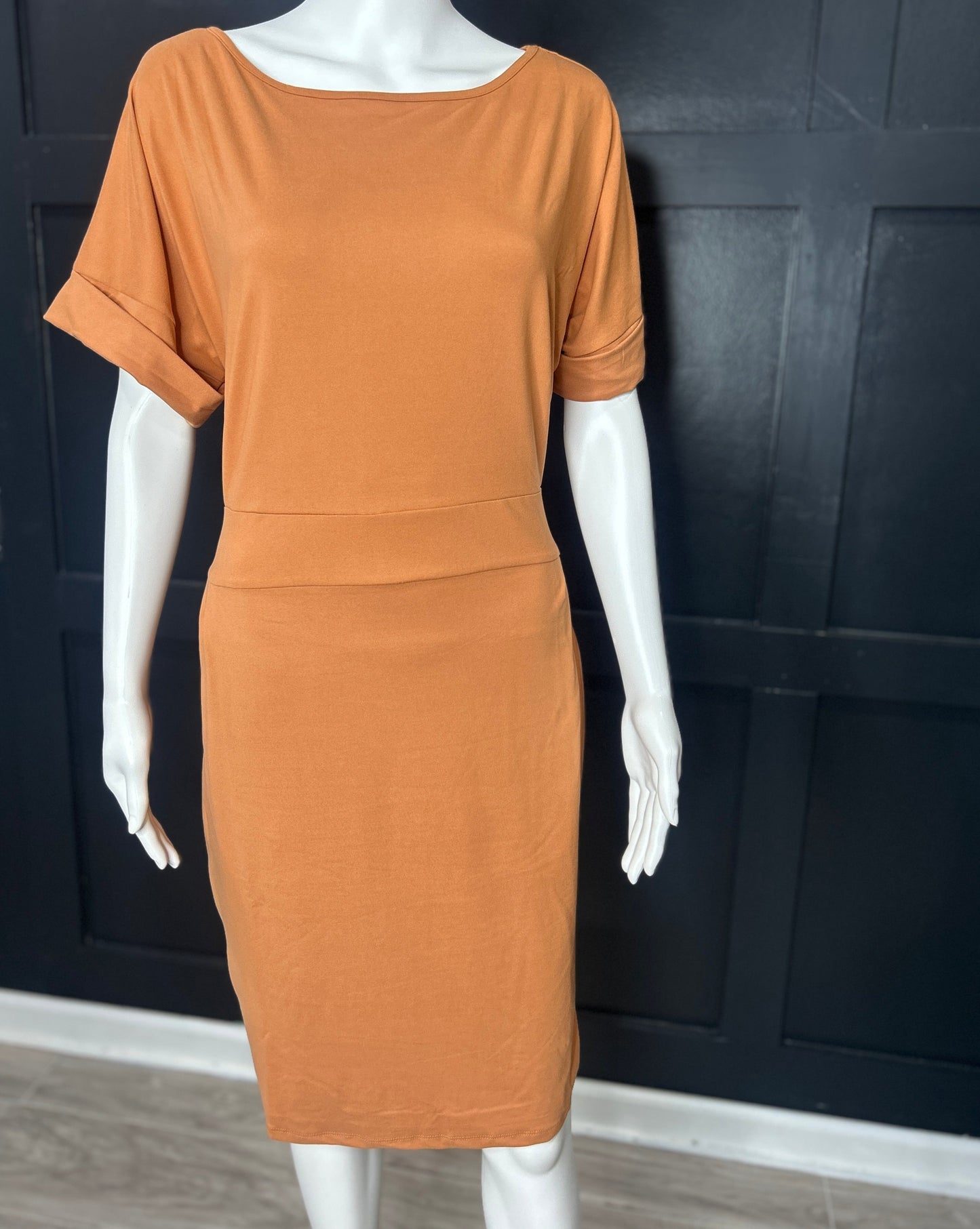 {Plus} Tie Waist Dress | Butter Orange | Final Sale