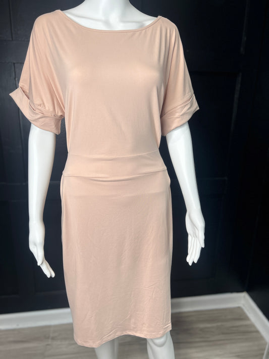 {Plus} Tie Waist Dress | Dusty Blush | Final Sale