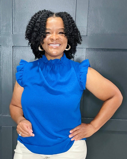 Flutter Top | Classic Blue
