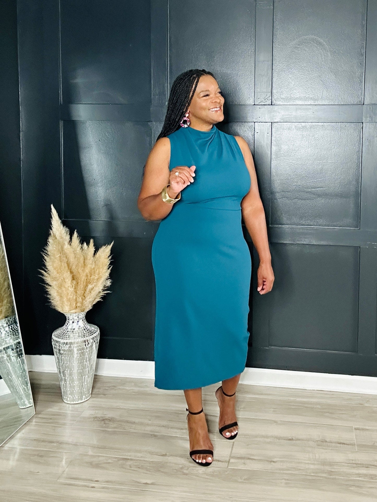 Classic Midi Dress | Teal