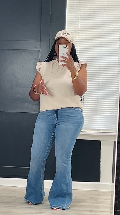 Flutter Top | Sand Beige